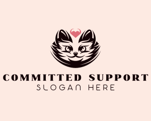 Cat Pet Care  logo design