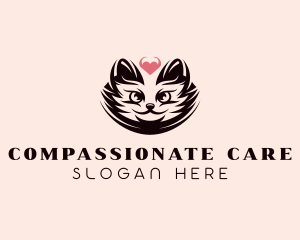 Cat Pet Care  logo design