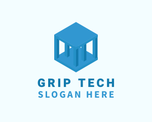 Tech Pillar Cube  logo design