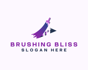 Paint Brush Home logo design