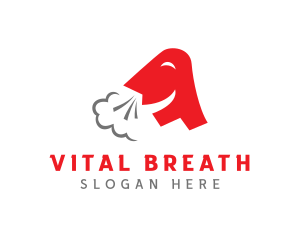 Sneezing Person Contagious Transmission logo design