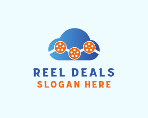 Cloud Film Reel logo design