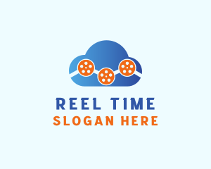 Cloud Film Reel logo design