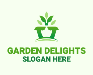 Shovel Planting Garden logo design