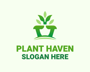 Shovel Planting Garden logo design