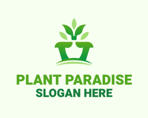 Shovel Planting Garden logo design