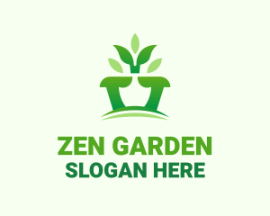 Shovel Planting Garden logo design