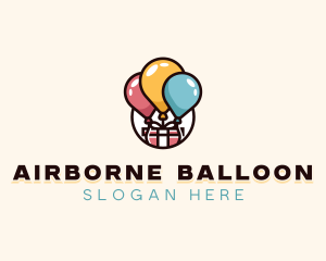 Balloon Gift Box logo design