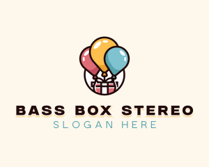 Balloon Gift Box logo design