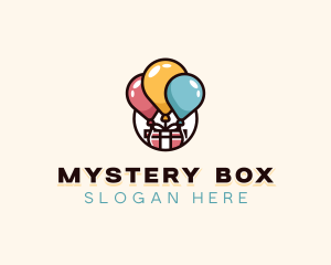 Balloon Gift Box logo design