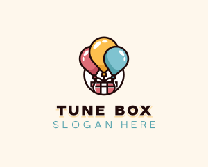 Balloon Gift Box logo design