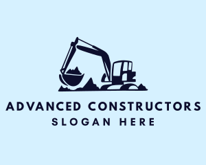 Excavator Mining Machinery  logo design