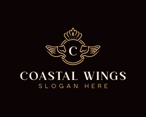 Winged Pegasus Crown logo design