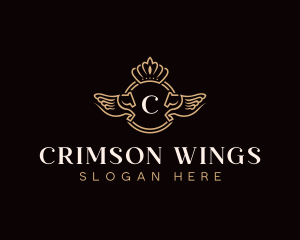 Winged Pegasus Crown logo design