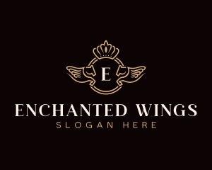 Winged Pegasus Crown logo design