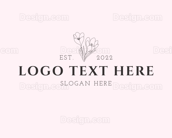 Classy Flower Boutique Wordmark Logo