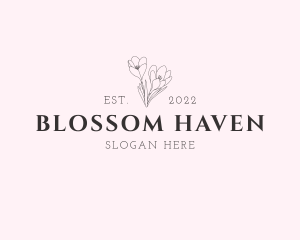 Classy Flower Boutique Wordmark  logo design