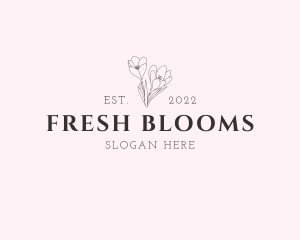 Classy Flower Boutique Wordmark  logo design