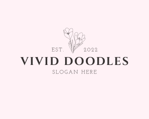 Classy Flower Boutique Wordmark  logo design