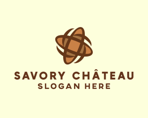 Spinning Baguette Bread logo design