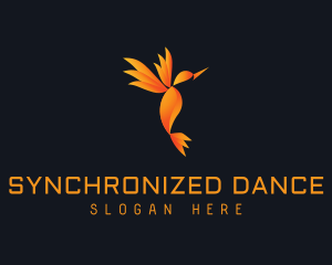 Gradient Flying Hummingbird logo