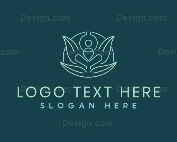 Yoga Wellness Health Logo