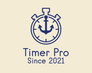 Timer Stopwatch Anchor  logo