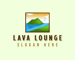 Destination Volcano Landmark logo design