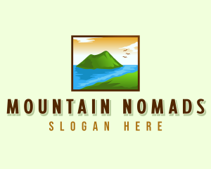 Destination Volcano Landmark logo design