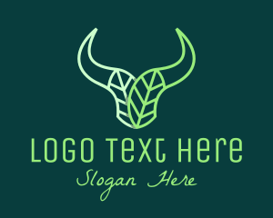 Green Bull Leaves logo