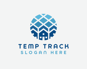 Blue Geometric Real Estate logo design