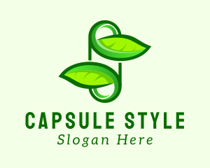 Herbal Leaf Capsule  logo design