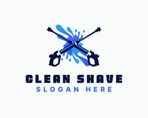 Pressure Wash Cleaning Sanitation logo design