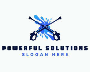 Pressure Wash Cleaning Sanitation logo design