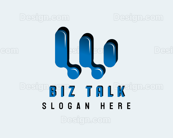 Signal Bar Letter W Logo
