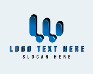 Signal Bar Letter W logo