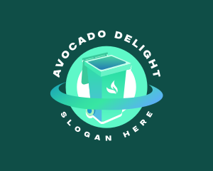 Biodegradable Trash Bin logo design