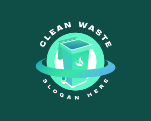 Biodegradable Trash Bin logo design