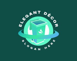 Biodegradable Trash Bin logo design