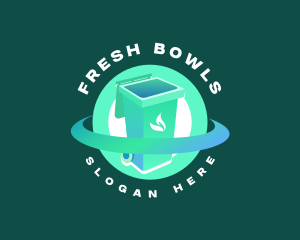 Biodegradable Trash Bin logo design