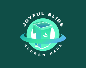 Biodegradable Trash Bin logo design