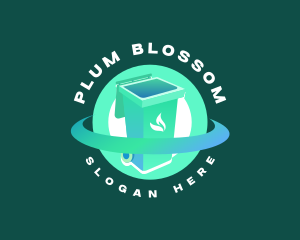 Biodegradable Trash Bin logo design