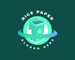 Biodegradable Trash Bin logo design