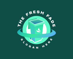 Biodegradable Trash Bin logo design