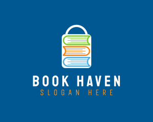 Book Shoping Bag logo design