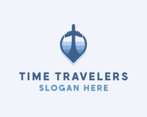 Plane Travel Location logo design