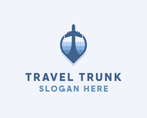 Plane Travel Location logo design