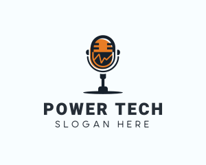 Podcast Talk Radio Microphone  logo