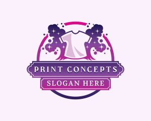 Shirt Print Paint logo