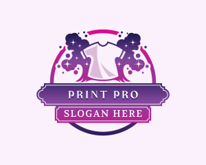 Shirt Print Paint logo design